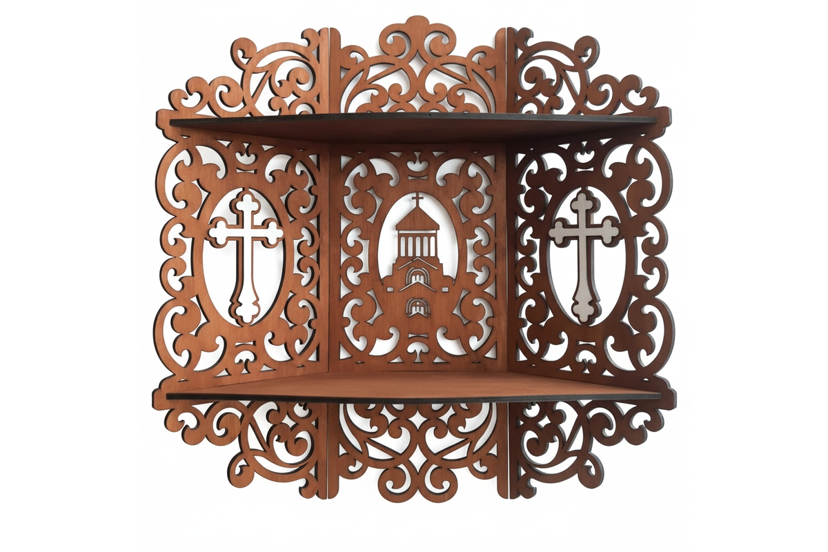 Small icon shelf, 2 tiers, size 48*55*16 cm.