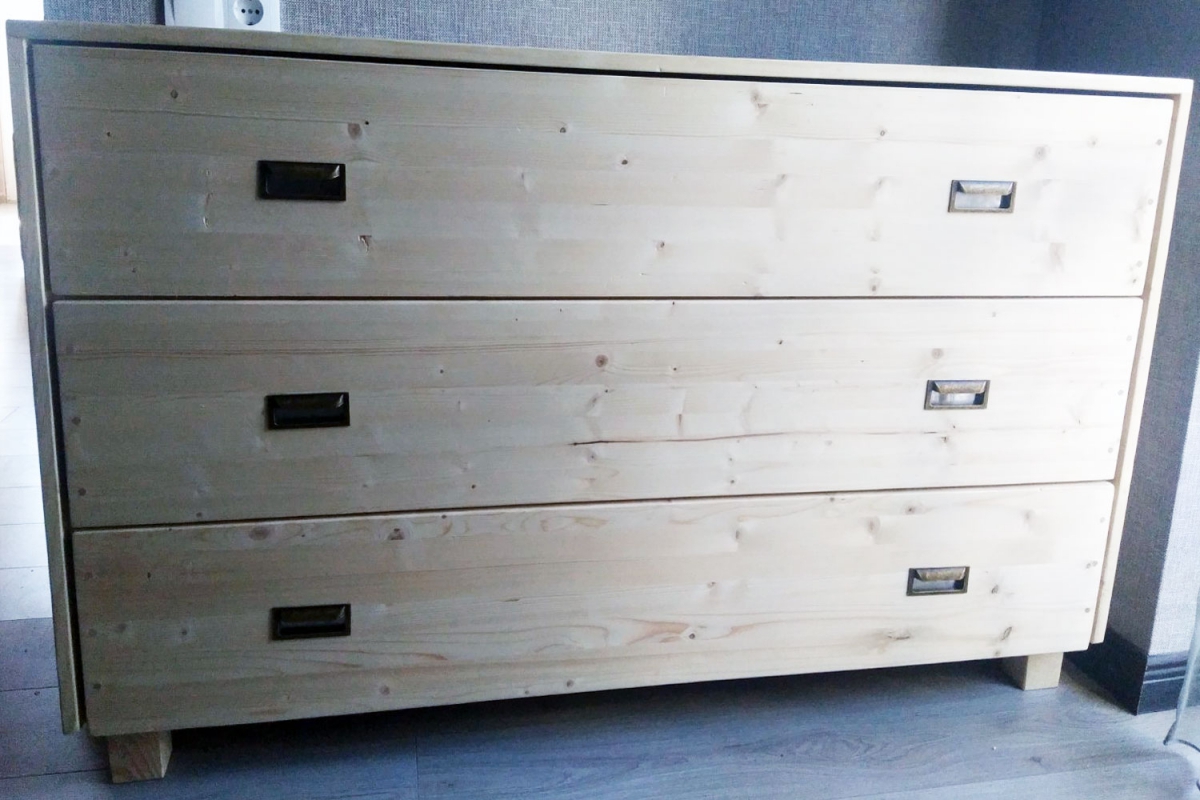 A wooden dresser