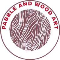 Pebble and wood art