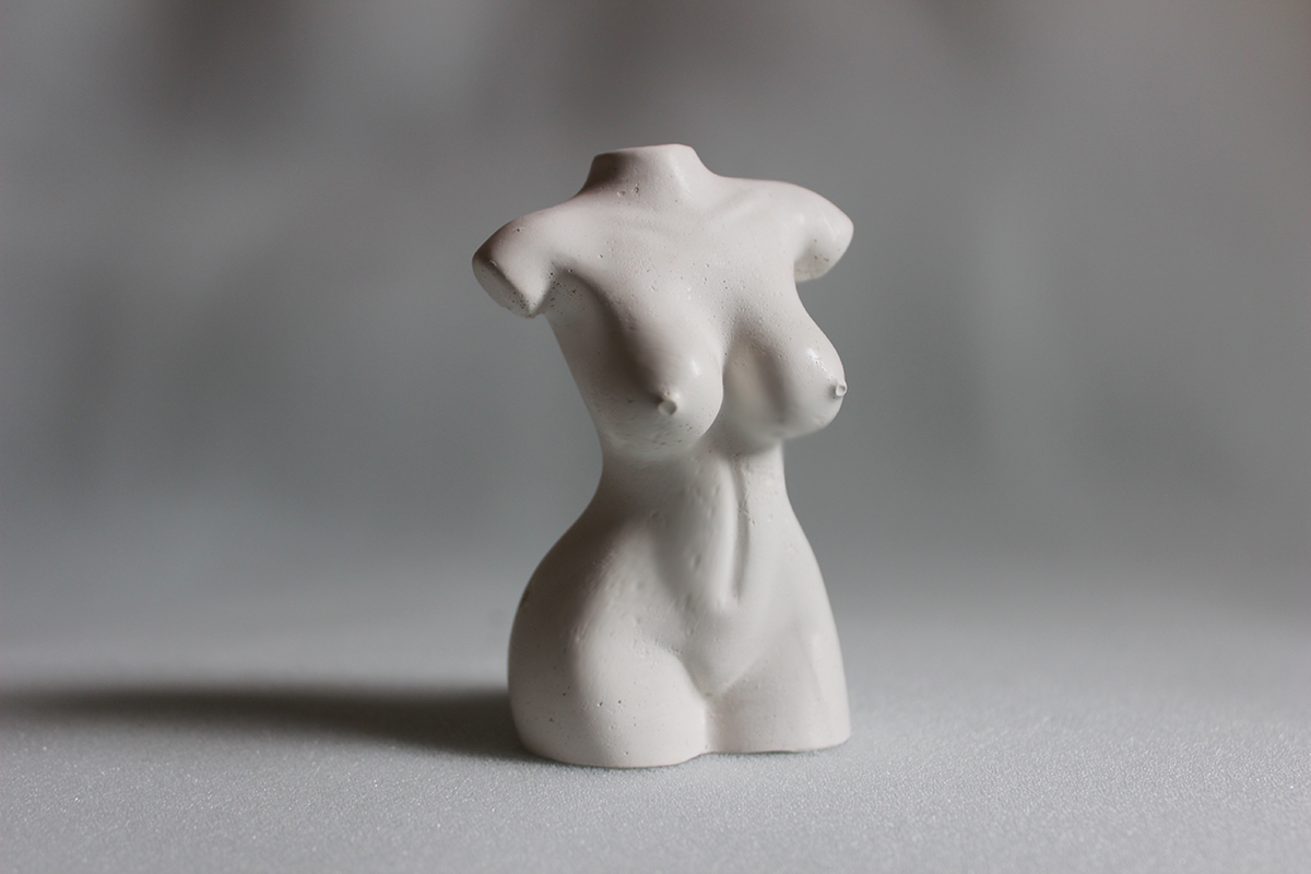 Gypsum statuette - woman